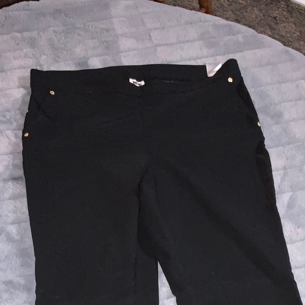 ANN KLEIN | SIZE 10 | BLACK | PULL ON DRESS PANTS